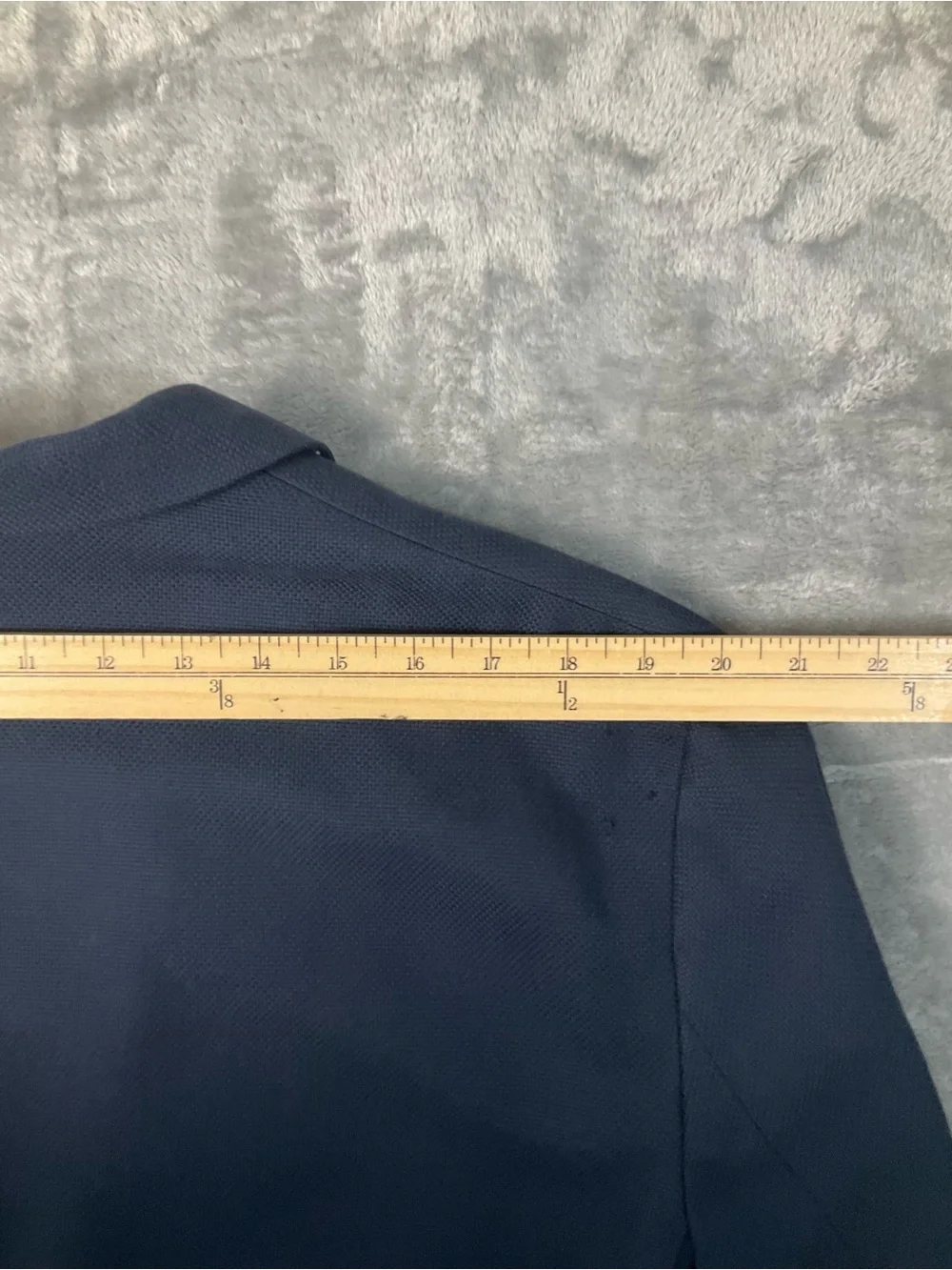 Express Photographer Men's Large Navy Two-Button Sports Coat Slim Fit